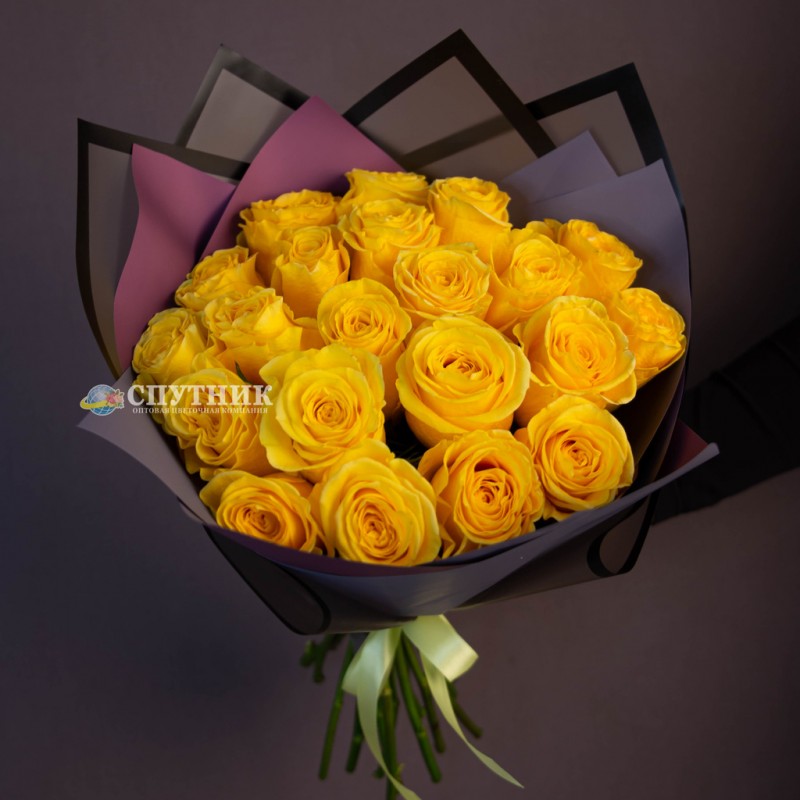 Букет желтых роз купить в СПб недорого